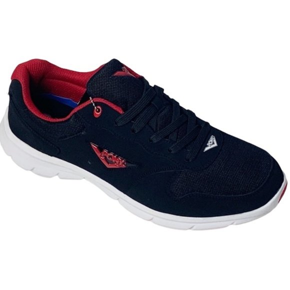 Pony Micro Fusion Black/Red/white Faux Suede Low Top Mesh Vamp Men's  Sneakers - Picture 1 of 11